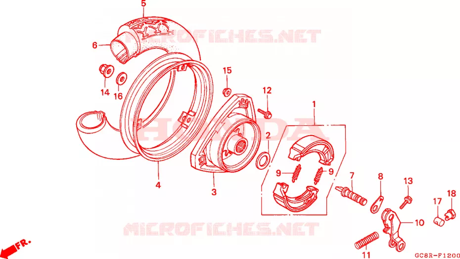 ROUE ARRIERE Honda SCOOTER 80 LEAD 1994  NH80MDR