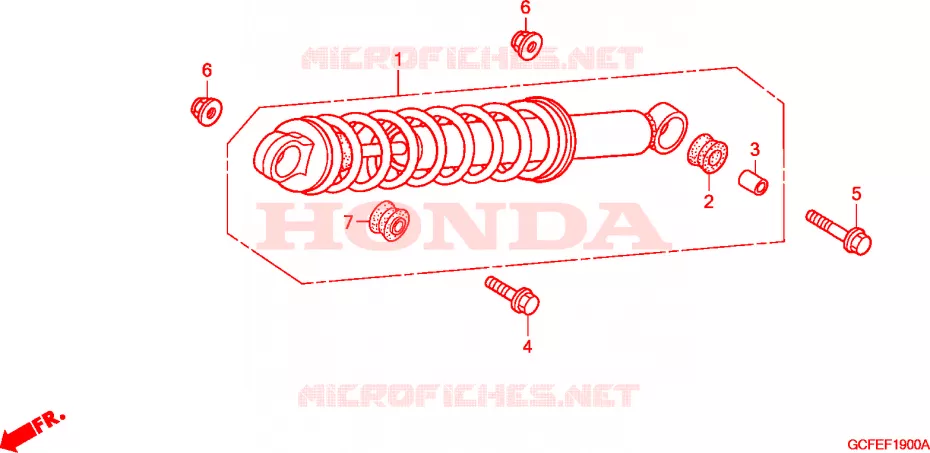 AMORTISSEUR ARRIERE Honda MOTO 70 CRF 2008  CRF70F8