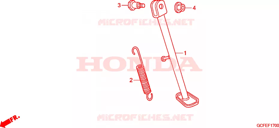 BEQUILLE Honda MOTO 70 CRF 2004  CRF70F4