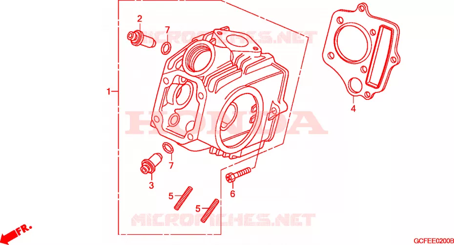 CULASSE Honda MOTO 70 CRF 2007  CRF70F7