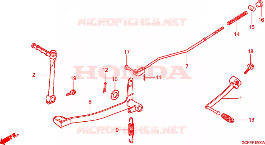 PEDALE Honda MOTO 70 CRF 2010  CRF70FA