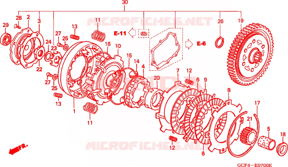 EMBRAYAGE Honda MOTO 70 XR 2000  XR70RY