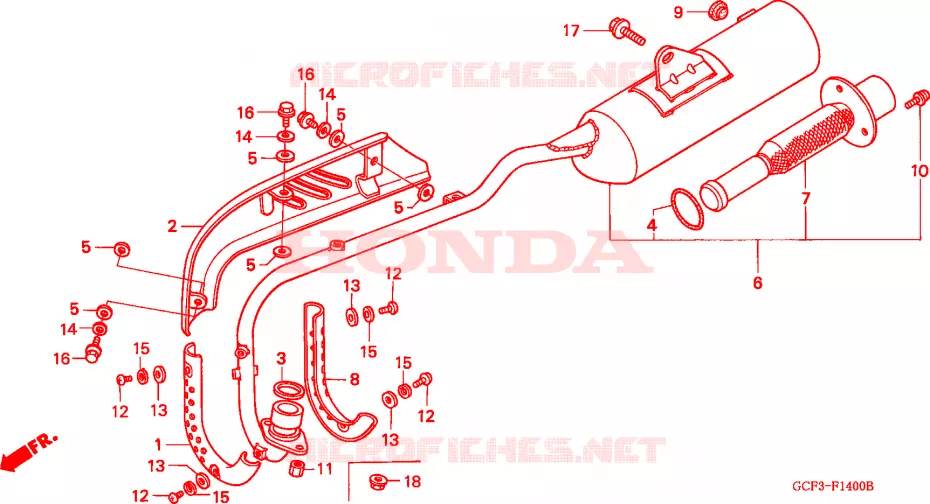 SILENCIEUX D'ECHAPPEMENT Honda MOTO 70 XR 2000  XR70RY