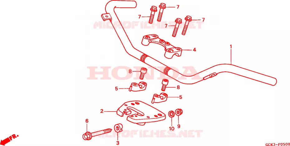 GUIDON Honda SCOOTER 90 SHADOW 1998  SRX90W