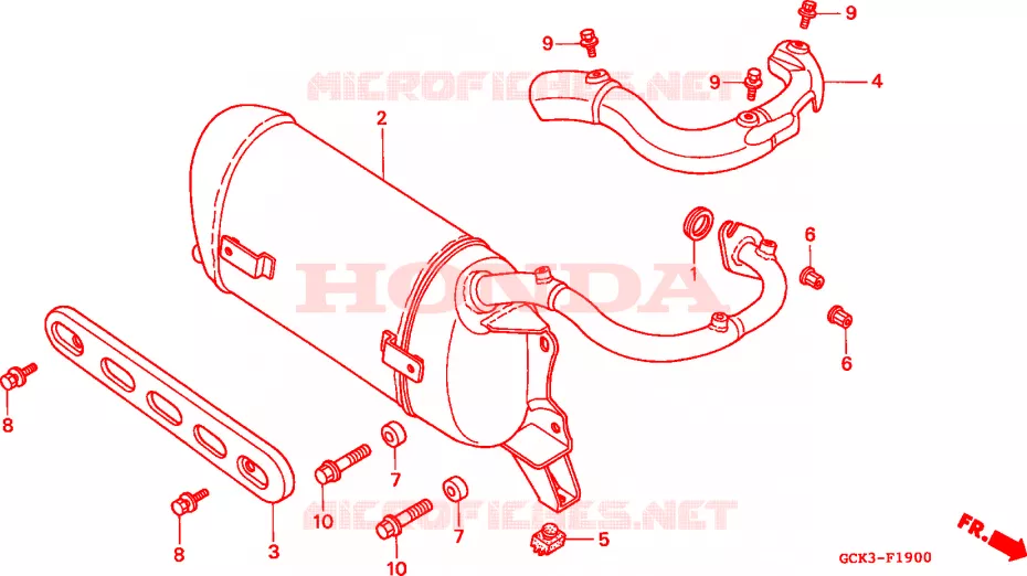 SILENCIEUX D'ECHAPPEMENT Honda SCOOTER 90 SHADOW 1998  SRX90W