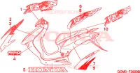 RAYURE(1) pour Honda X8R 50 SUPER SPORT de 1998