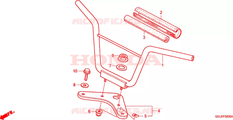 GUIDON - TE DE FOURCHE Honda MOTO 50 CRF 2007  CRF50F6