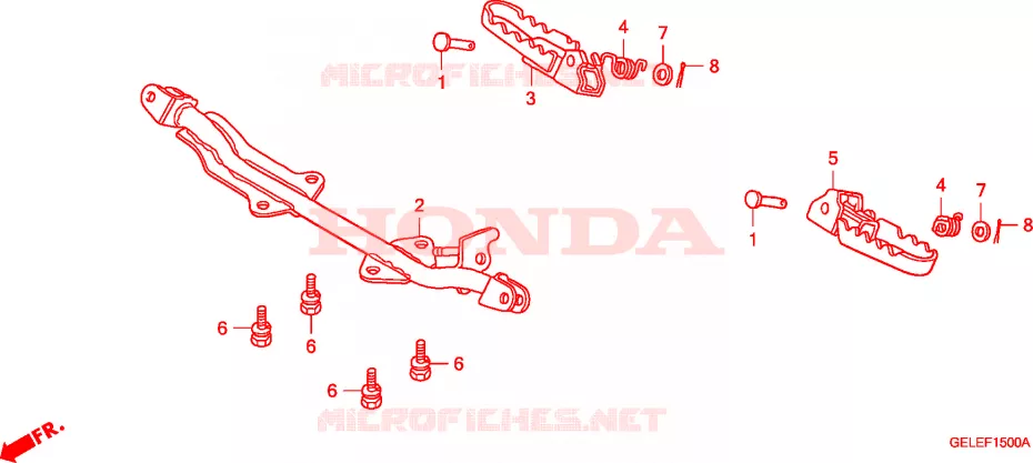 REPOSE PIED Honda MOTO 50 CRF 2006  CRF50F6