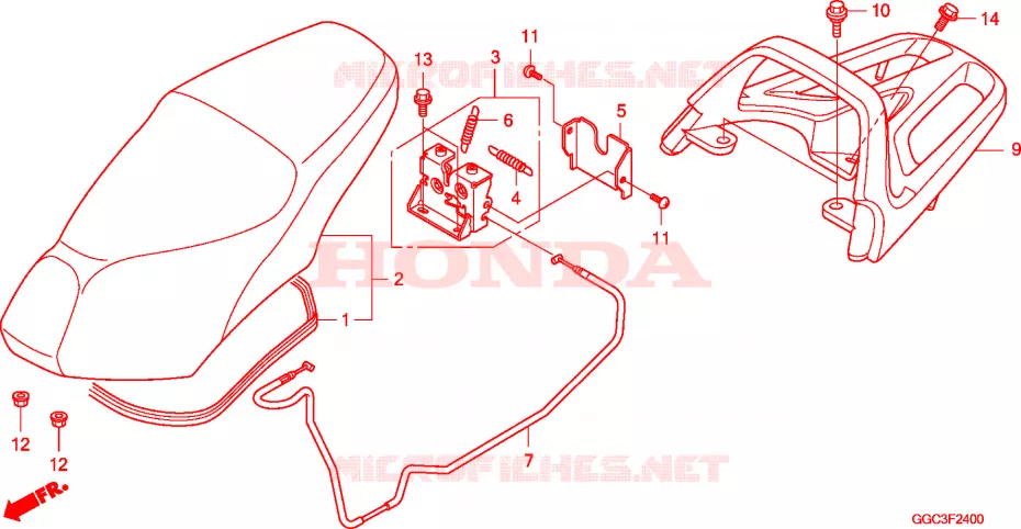 SELLE Honda SCOOTER 110 SPACY 2011  SCR1104WHA