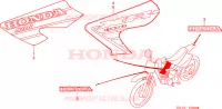 MARQUE(3) pour Honda XR 80 de 2002