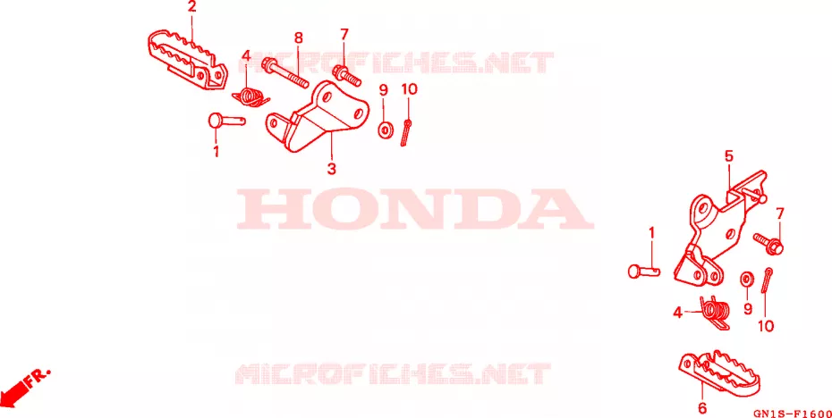 REPOSE PIED Honda MOTO 80 XR 1996  XR80RT