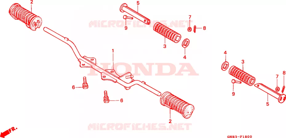 REPOSE PIED Honda MOTO 90 CUB 1996  C90T