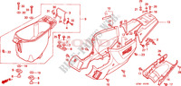 CARENAGE ARRIERE pour Honda WALLAROO 50 MOPED self starter de 2001