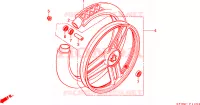 ROUE AVANT pour Honda WALLAROO 50 self starter de 1992