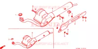 SILENCIEUX D'ECHAPPEMENT pour Honda WALLAROO 50 self starter de 1992