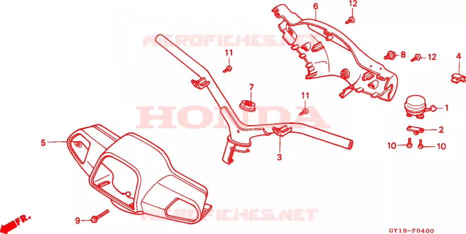 GUIDON - CARENAGE Honda SCOOTER 50 VISION 1991  SA50M
