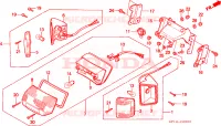 FEU ARRIERE   CLIGNOTANT ARRIERE pour Honda VISION MET IN 50 de 1994
