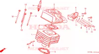 CYLINDRE   CULASSE pour Honda VISION MET IN 75 de 1989