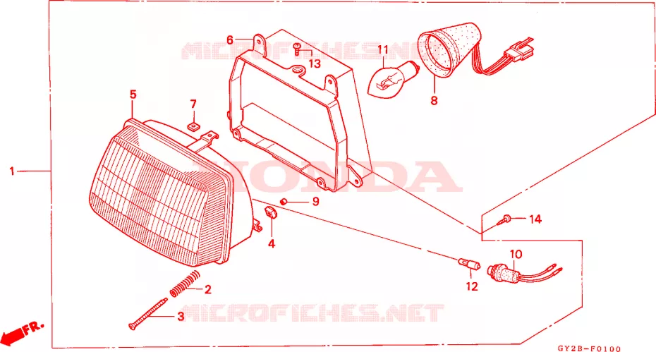 PHARE Honda SCOOTER 75 VISION 1991  SA75M