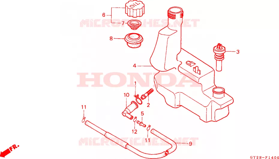 RESERVOIR D'HUILE Honda SCOOTER 75 VISION 1991  SA75M