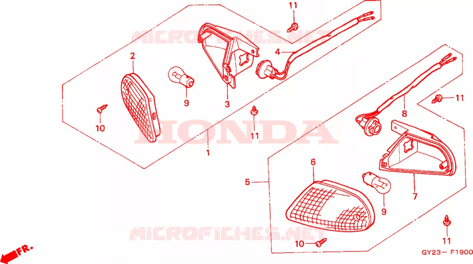CLIGNOTANT AVANT Honda SCOOTER 75 VISION 1993  SA75P