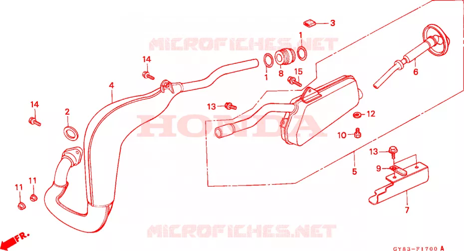 ECHAPPEMENT Honda MOTO 75 CRM 1990  CRM75RL