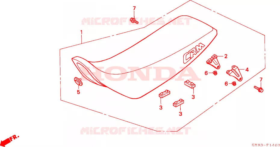 SELLE Honda MOTO 75 CRM 1990  CRM75RL