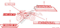 RAYURE/EMBLEME(1) pour Honda ATC 250 BIG RED de 1985