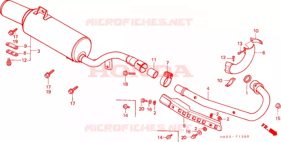 SILENCIEUX D'ECHAPPEMENT Honda ATV 250 ATC 1987  ATC250ESH