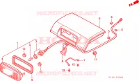 FEU ARRIERE pour Honda TRX 300 FOURTRAX de 1988