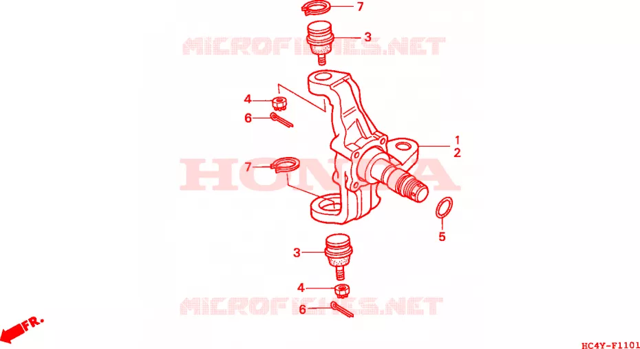 ARBRE DE ROUE  Honda ATV 300 FOURTRAX 1995  TRX300S