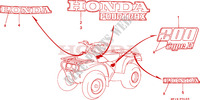 AUTOCOLLANTS pour Honda TRX 200 FOURTRAX D de 1994