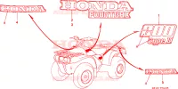 AUTOCOLLANTS pour Honda TRX 200 FOURTRAX D de 1994