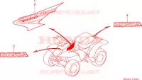 MARQUE(TRX300EX3) pour Honda SPORTRAX 300 EX reflector de 2003