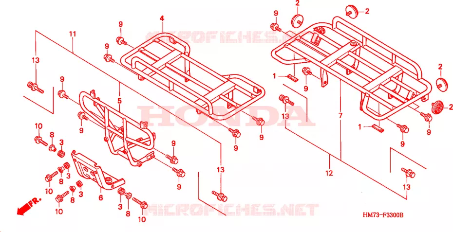 SUPPORT Honda ATV 400 FOURTRAX 1998  TRX400FWW