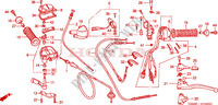 LEVIER DE GUIDON/COMMUTATEUR/CABLE('02 '04) pour Honda TRX 250 FOURTRAX RECON Standard de 2002