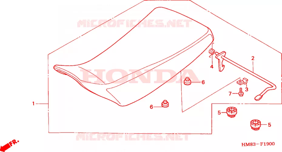 SELLE Honda ATV 250 FOURTRAX 2001  TRX2501