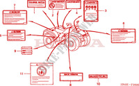 ETIQUETTE DE PRECAUTIONS(CM/U) pour Honda FOURTRAX 450 FOREMAN 4X4 Electric Shift de 2003