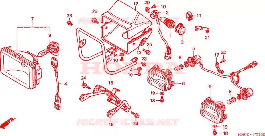 PHARE Honda ATV 450 FOURTRAX 2004  TRX450FM4