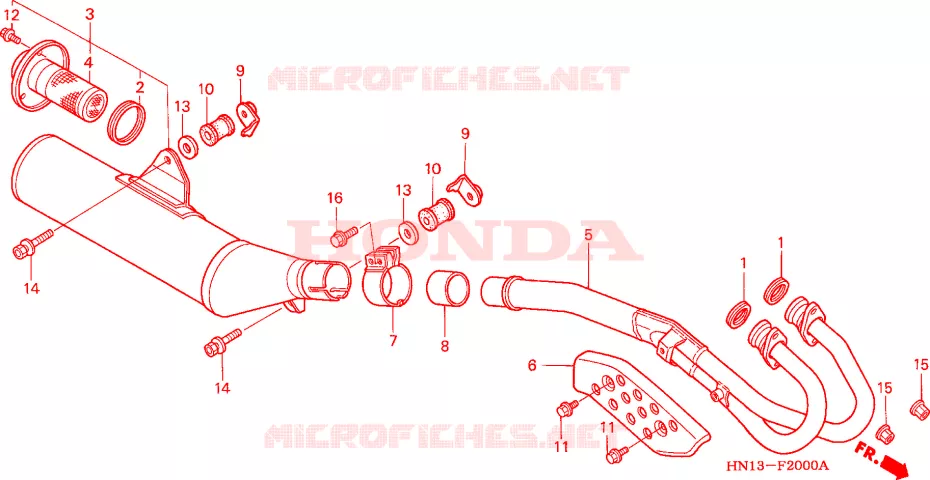 SILENCIEUX D'ECHAPPEMENT Honda ATV 400 FOURTRAX 1999  TRX400EXX
