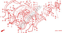 GARDE BOUE ARRIERE(1) pour Honda FOURTRAX RANCHER 350 4X2 de 2001