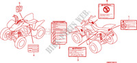 ETIQUETTE DE PRECAUTIONS (TRX250EX6/7/8) pour Honda TRX 250 SPORTRAX EX de 2007