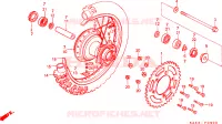 ROUE ARRIERE(1) pour Honda CR 250 R de 1985