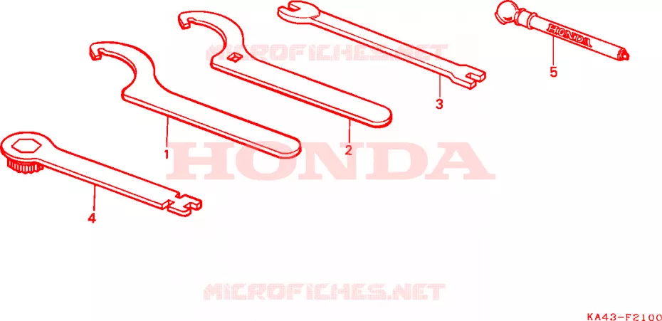 OUTIL Honda MOTO 250 CR 1986  CR250RG