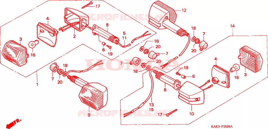 CLIGNOTANT Honda MOTO 125 CRM 1990  CRM125RL