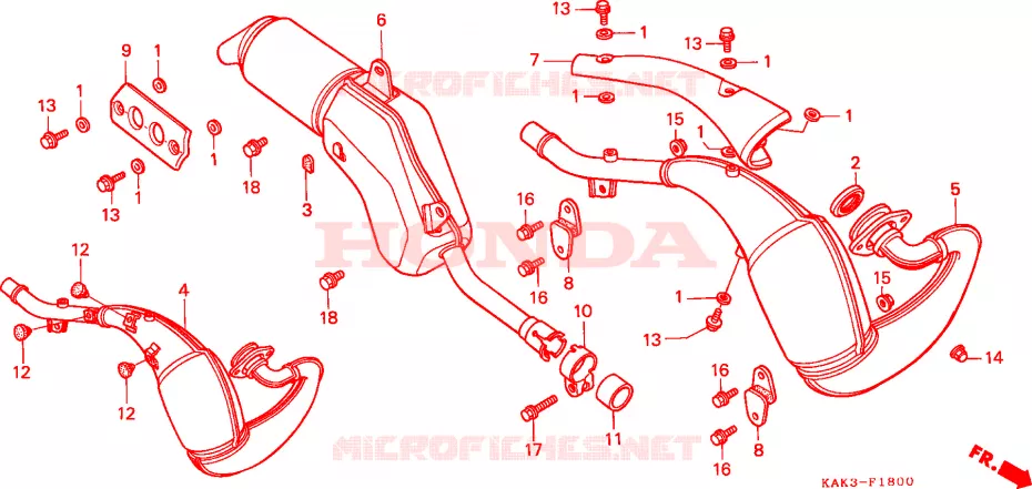 SILENCIEUX D'ECHAPPEMENT Honda MOTO 125 CRM 1993  CRM125RP