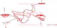AUTOCOLLANTS pour Honda NX 125 TRANSCITY de 1995