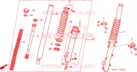 FOURCHE pour Honda NX 125 TRANSCITY de 1995