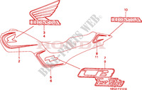 RAYURE/MARQUE(2) pour Honda CB 250 TWO FIFTY MPH de 1998