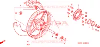 ROUE ARRIERE(1) pour Honda CB 250 TWO FIFTY de 2000